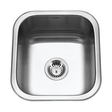 Houzer Club 17 inch Stainless Steel Square Undermount Single Bowl 8
